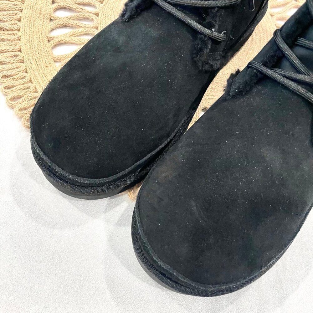 NWOT Koolaburra UGG Black Boot Size 11 Advay Tall Suede Cozy Grunge Winter Ski - Picture 9 of 11
